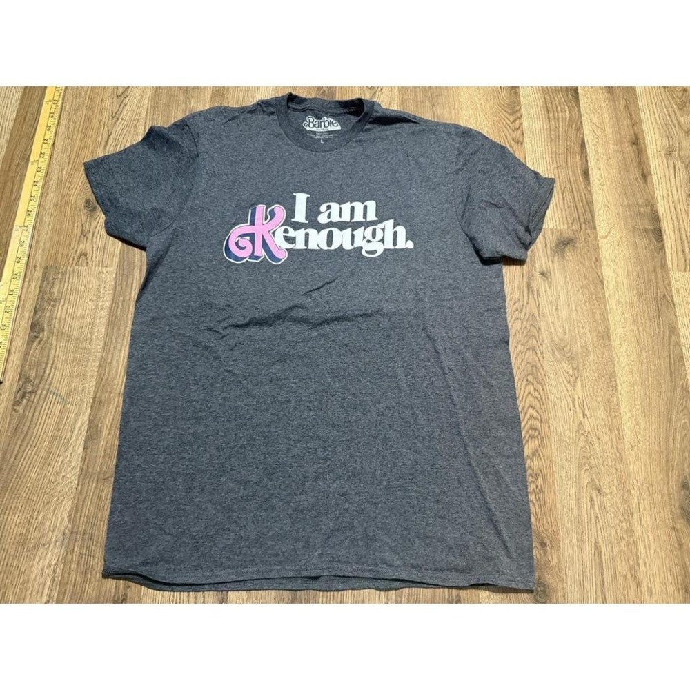 Barbie The Movie I Am Kenough T-Shirt Mens Large Charcoal Gray Adult Graphic